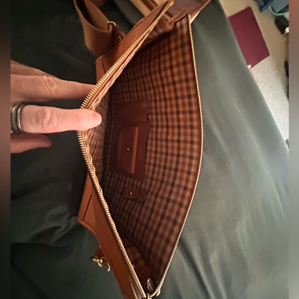 Brown Leather Messenger Bag; Ghurka Docket #7 (~2014) - Picture 6 of 6